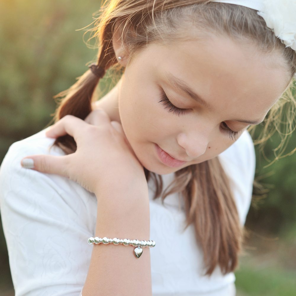 sterling silver beaded bracelet