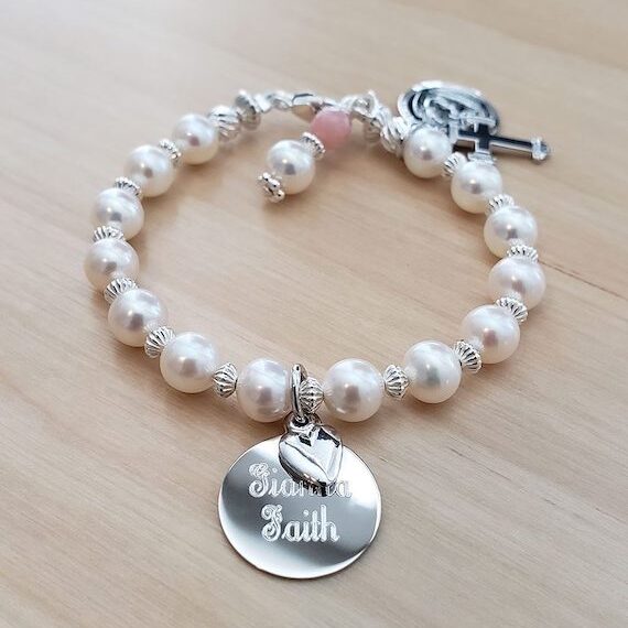 a baby bracelet to grow with her